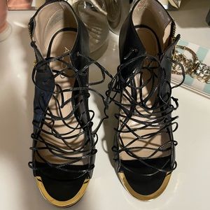 Aldo heels with gold detail